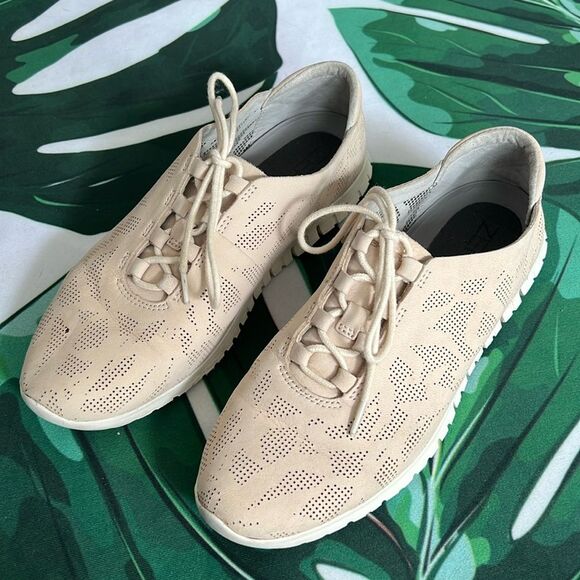 Cole Haan beige eyelet suede sneakers - Picture 1 of 7